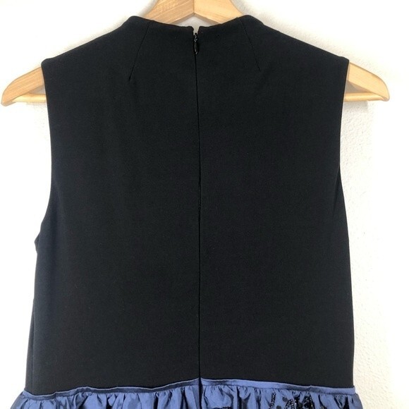 Adrianna Papell Beaded High Neckline Embellished Taffeta Mini Dress 6 AP1E200162 - Picture 10 of 13